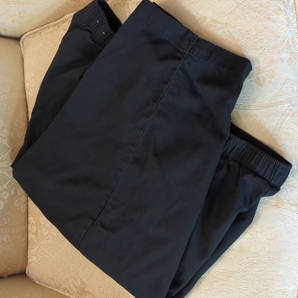 Vintage Large 55%Cotton/45%Polyester White Stag Deep Front Pockets Pull on Capri - Picture 5 of 5